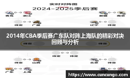2014年CBA季后赛广东队对阵上海队的精彩对决回顾与分析